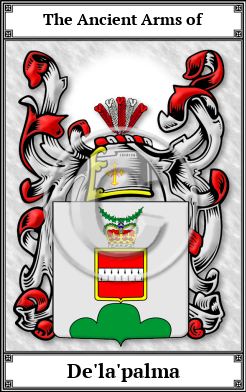 De'la'palma Family Crest Download (JPG)  Book Plated - 150 DPI