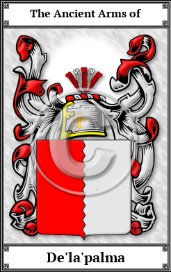 De'la'palma Family Crest Download (JPG) Book Plated - 600 DPI