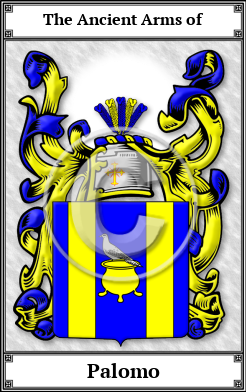 Palomo Family Crest Download (JPG)  Book Plated - 150 DPI