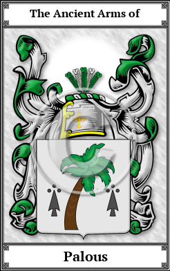 Palous Family Crest Download (JPG)  Book Plated - 150 DPI