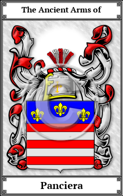 Panciera Family Crest Download (JPG) Book Plated - 600 DPI