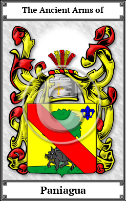 Paniagua Family Crest Download (JPG)  Book Plated - 150 DPI