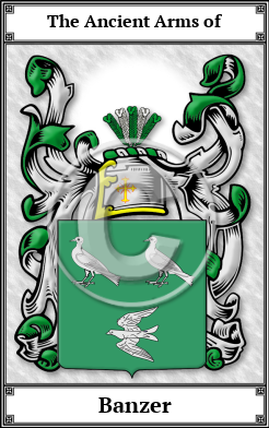Banzer Family Crest Download (JPG)  Book Plated - 150 DPI