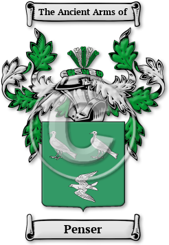 Penser Family Crest Download (JPG) Legacy Series - 600 DPI