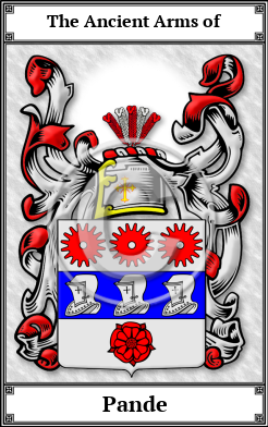 Pande Family Crest Download (JPG) Book Plated - 600 DPI