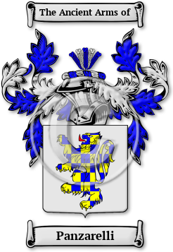 Panzarelli Family Crest Download (jpg) Legacy Series - 150 DPI