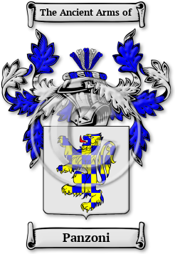 Panzoni Family Crest Download (jpg) Legacy Series - 150 DPI