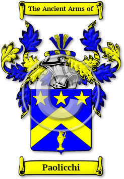 Paolicchi Family Crest Download (jpg) Legacy Series - 150 DPI