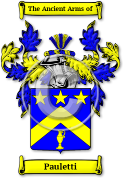 Pauletti Family Crest Download (JPG) Legacy Series - 600 DPI