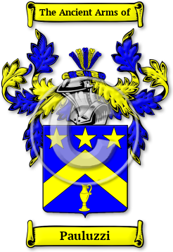 Pauluzzi Family Crest Download (jpg) Legacy Series - 150 DPI