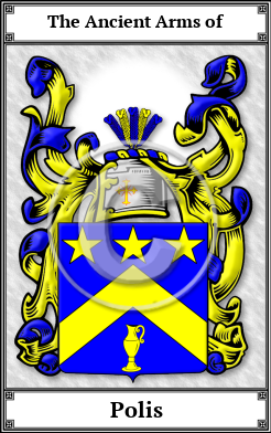 Polis Family Crest Download (JPG) Book Plated - 600 DPI