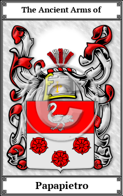 Papapietro Family Crest Download (JPG)  Book Plated - 150 DPI