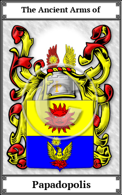 Papadopolis Family Crest Download (JPG) Book Plated - 600 DPI