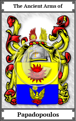 Papadopoulos Family Crest Download (JPG)  Book Plated - 150 DPI