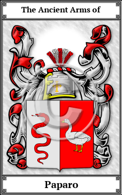 Paparo Family Crest Download (JPG)  Book Plated - 150 DPI