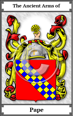 Pape Family Crest Download (JPG) Book Plated - 600 DPI