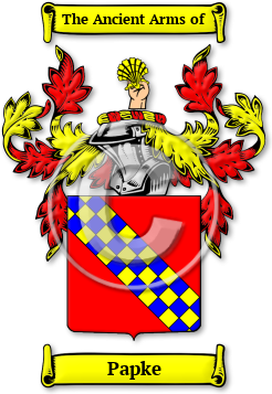 Papke Family Crest Download (jpg) Legacy Series - 150 DPI