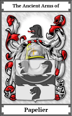 Papelier Family Crest Download (JPG)  Book Plated - 150 DPI