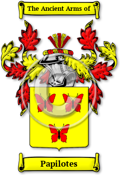 Papilotes Family Crest Download (JPG) Legacy Series - 600 DPI
