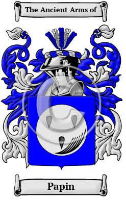 Papin Family Crest Download (JPG) Heritage Series - 600 DPI