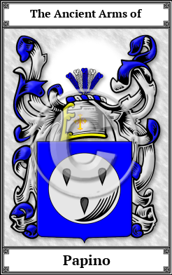 Papino Family Crest Download (JPG)  Book Plated - 150 DPI