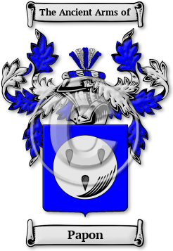 Papon Family Crest Download (JPG) Legacy Series - 600 DPI