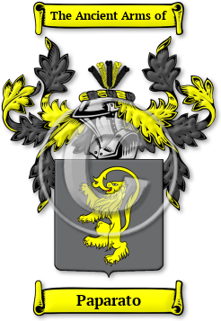 Paparato Family Crest Download (jpg) Legacy Series - 150 DPI