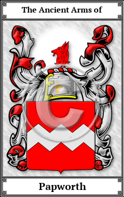 Papworth Family Crest Download (JPG)  Book Plated - 150 DPI