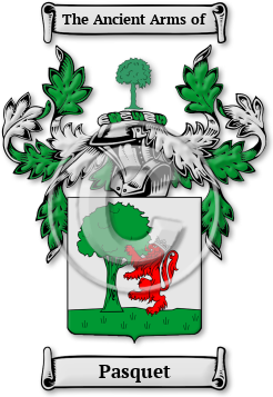 Pasquet Family Crest Download (jpg) Legacy Series - 150 DPI