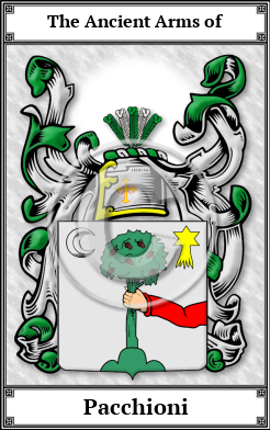 Pacchioni Family Crest Download (JPG) Book Plated - 600 DPI