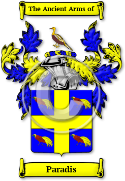 Paradis Family Crest Download (jpg) Legacy Series - 150 DPI