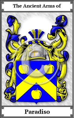 Paradiso Family Crest Download (JPG)  Book Plated - 150 DPI