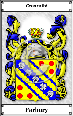 Parbury Family Crest Download (JPG)  Book Plated - 150 DPI