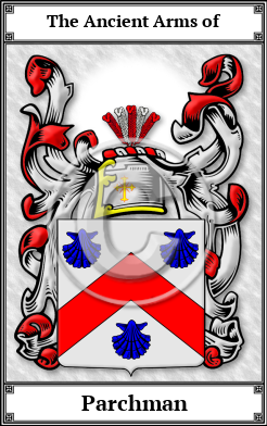 Parchman Family Crest Download (JPG) Book Plated - 600 DPI