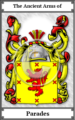 Parades Family Crest Download (JPG) Book Plated - 600 DPI