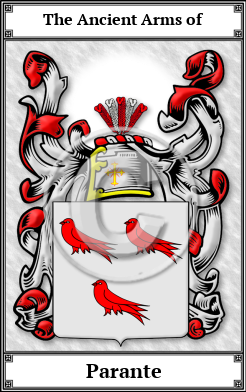 Parante Family Crest Download (JPG)  Book Plated - 150 DPI
