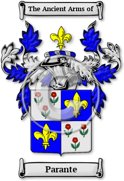 Parante Family Crest Download (jpg) Legacy Series - 150 DPI