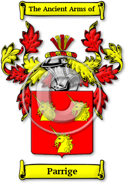 Parrige Family Crest Download (jpg) Legacy Series - 150 DPI