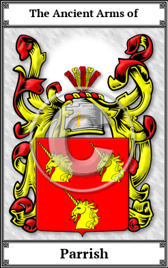 Parrish Family Crest Download (JPG) Book Plated - 600 DPI