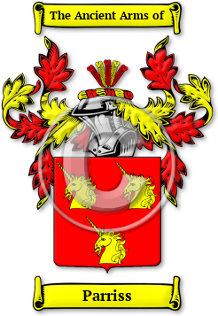 Parriss Family Crest Download (jpg) Legacy Series - 150 DPI