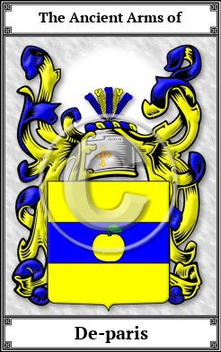 De-paris Family Crest Download (JPG)  Book Plated - 150 DPI