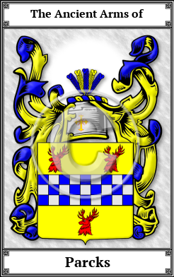 Parcks Family Crest Download (JPG) Book Plated - 600 DPI