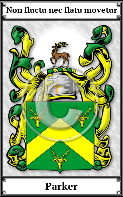 Parker Family Crest Download (JPG) Book Plated - 600 DPI