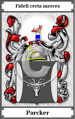 Parcker Family Crest Download (JPG)  Book Plated - 150 DPI