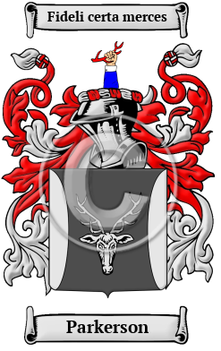 Parkerson Family Crest/Coat of Arms