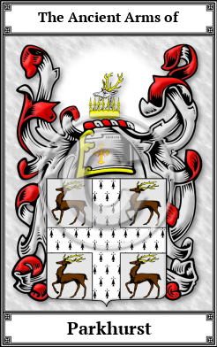 Parkhurst Family Crest Download (JPG)  Book Plated - 150 DPI