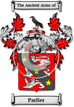Parlier Family Crest Download (jpg) Legacy Series - 150 DPI