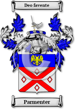 Parmenter Family Crest Download (jpg) Legacy Series - 150 DPI