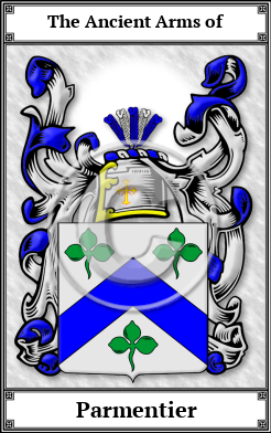 Parmentier Family Crest Download (JPG)  Book Plated - 150 DPI
