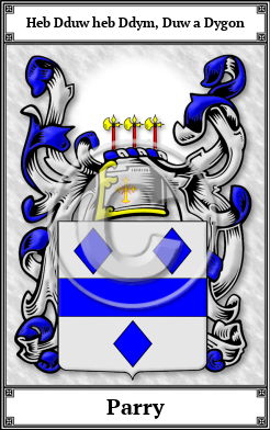 Parry Family Crest Download (JPG)  Book Plated - 150 DPI